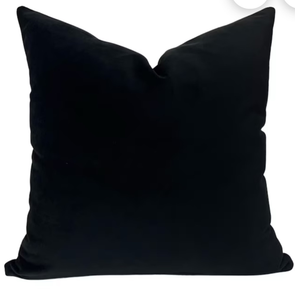 TWO BRAND NEW 26x26 BLACK EURO VELVET PILLOW COVER